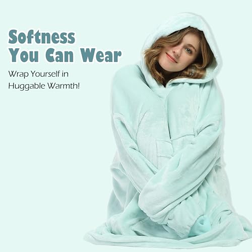 Catalonia Oversized Microfiber Fleece Wearable Blanket Hoodie — view 4