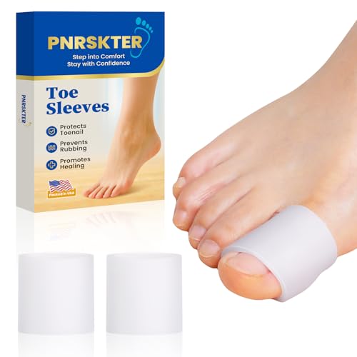Image of Toe Protectors Women & Men, 20 Pcs Toe Sleeves (Large), Silicone Toe Protectors - Pain Relief Toe Separators for Women, Toe Protector for Bunion Blisters, Hammer Toes, Toenails Loss