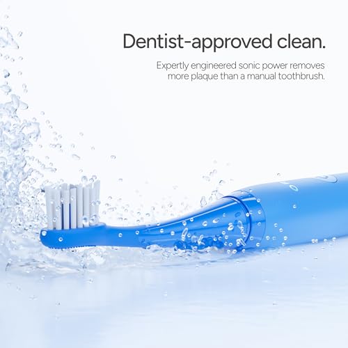 ORDO Lite Sonic Toothbrush, 35,000 Pulses/Min, Dual Mode Rechargeable Electric Toothbrush Adults, 1 Toothbrush Head, 5+ Weeks Battery, Smart Timer, Waterproof, USB-C, Sky - Image 5