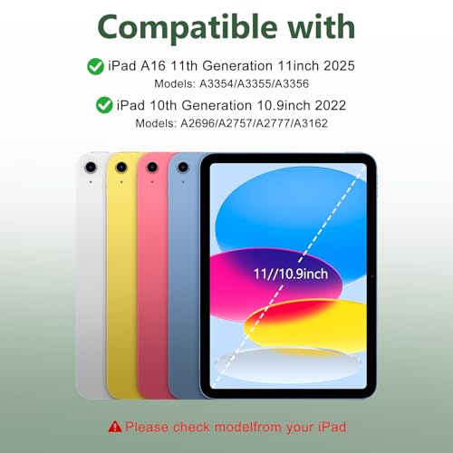 Image of besky Keyboard Case for iPad A16 11th /10th Gen 11 /10.9 Inch, 360 Rotatable