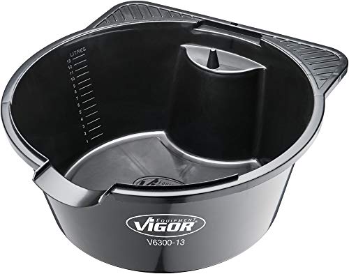 Preisvergleich Produktbild Vigor Öl-Ablasswanne (Fassungsvermögen: 13 l) V6300-13, Schwarz