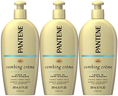 Pantene Combing Cream, Pro-V Smooth Nutrient Boost, Tame Frizz and Block Humidity, 6.7 Fl Oz, Triple Pack