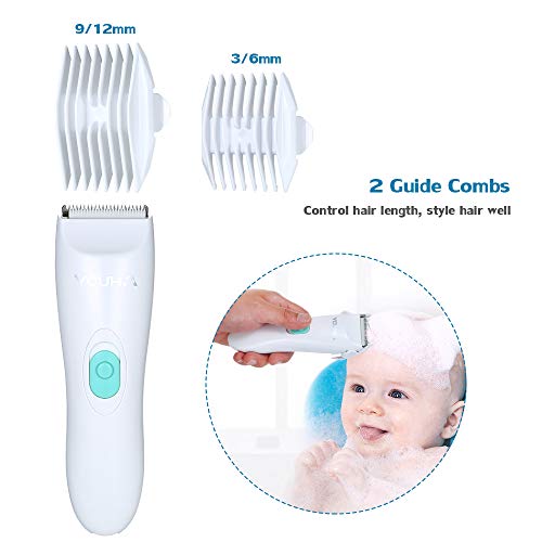 Sangmei bebê máquina de cortar cabelo elétrica à prova d 'água bastante operação recarregável 2 gui