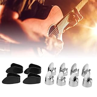 Protecteur de médiators de pouce, mieux jouer noir argent 12 pièces en plastique métal idéal présent guitare doigt Pick… - Les Beatles, Paul McCartney, John Lennon, RIngo Starr, George Harrison Protecteur de médiators de pouce, mieux jouer noir argent 12 pièces en plastique métal idéal présent guitare doigt Pick… – Image 2