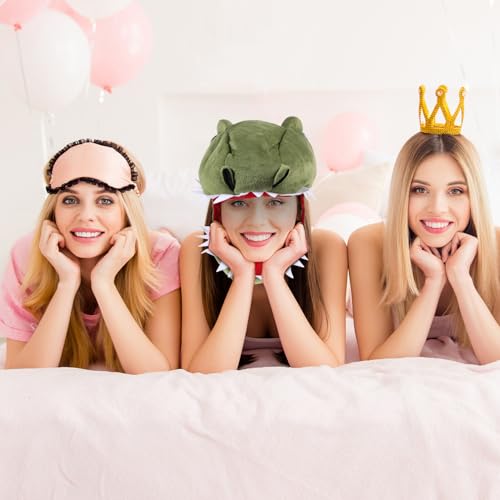 Gorro de dinosaurio verde ideal como regalo para fiestas de disfraces 6