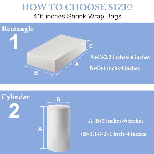 Image of Shrink Wrap Bags, 400Pcs 4x 6 Inches Clear PVC Heat Seal Bags Film for Soap Sleeve Packaging, Bath Bomb,Jars,Gift,Tumbler for Homemade DIY Projects