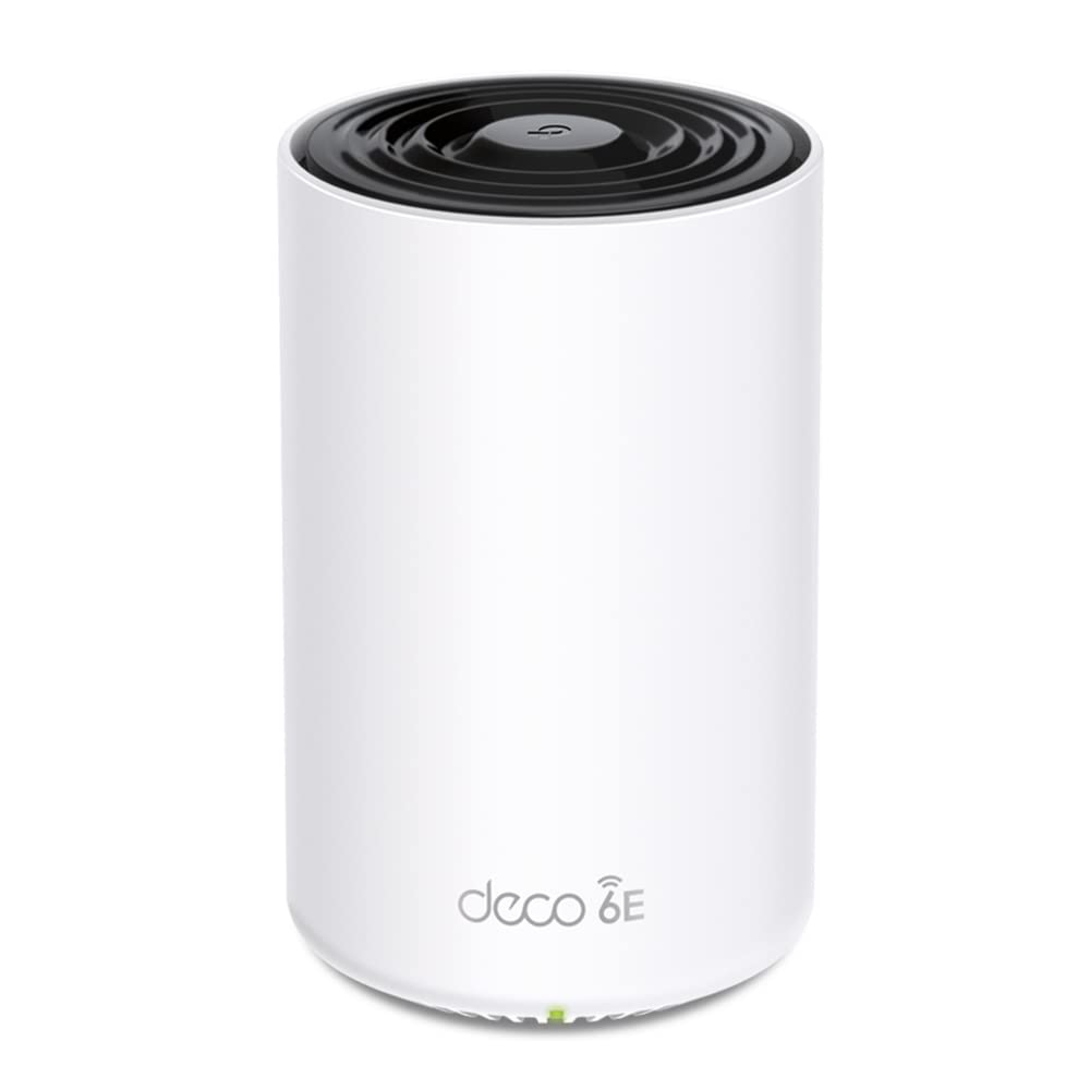 TP-LinkAI Deco Mesh Dual Band WiFi 6E Router, Built Up WiFi Router, 270m2 Coverage, 5,400 Mbps Speed for 200 devices, Use as a Mesh Wifi Extender Booster, Compatible with all Deco Models, Add on