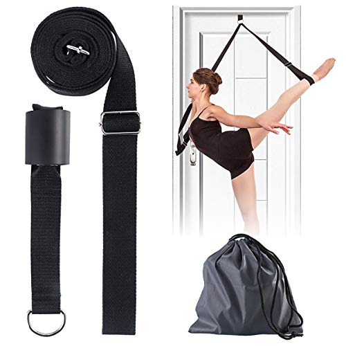 Nosii Ballet Belt Yoga Dance Gymnastics or Any Sport Leg Stretcher Belt Advanced Stretching Equipment Door Flexibility & Stretching (Color : Black)