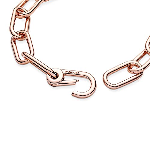 Pandora ME Link Chain Bracelet - 14k Rose Gold-Plated Bracelet for Women - Compatible ME Charms - Features 3 Connectors - Made Rose - Gift for Her - 20.5 cm, No Gift Box3