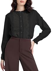 Black Collarless 100% Cotton Non-stretchy