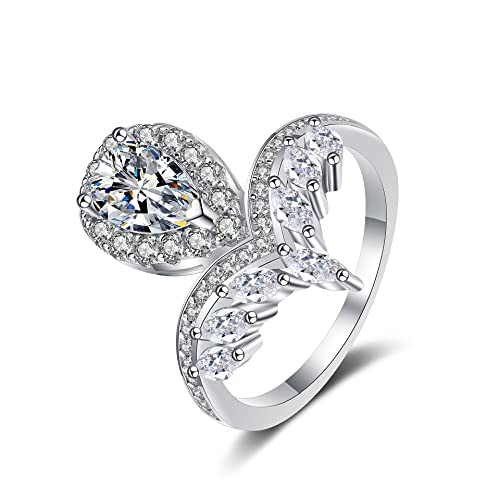 Bague moissanite poire 1ct StarGems le cadeau royal idéal pour déclarer votre amour