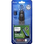 Philips Norelco Nose Hair Trimmer 1500, NT1500/49, Precision Groomer with 3 pieces for Nose, Ears and Eyebrows