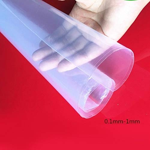 1PC Silicone Rubber Sheet Film 0.1/0.2/0.3/0.4/0.5/0.6/0.8/1.0mm Thickness 500 * 500mm Width Thin Board Semi Transparent Rubber(500x500x0.8mm