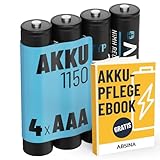 AKKUS AAA eignen sich dank besonders hohen Kapazität & langer Betriebsdauer ideal für Geräte mit hohem Strombedarf - Auch bei mehrmaligen Teilaufladungen zeigt sich kein Memory-Effekt