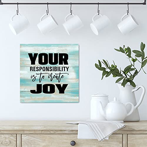 Panneau en bois inspirant Create Joy pour une chambre cocooning - 4
