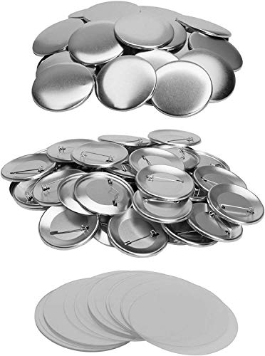 Metal PIN Back Button Parts {100 pcs} - Additional Extra Button Maker Badge Making Machine Pieces - 58MM 2 ¼ INCH 2.28 INCH | 100 Metal Badge Button Shell & Pin Back