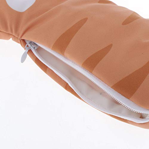 Serenable Carton Cats Paw Pencil Case Bolsa Kawaii Caneta Bolsa Holer Escova Papelaria - Castanho