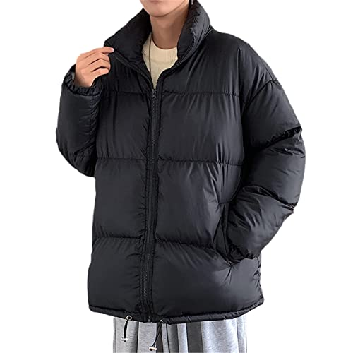 Manteau d'hiver homme chaud veste coupe-vent épaisse noire et style ajusté Roquorl