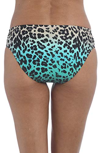 La Blanca Women's Side Shirred Hipster Bikini Swimsuit Bottom, Aquamarine//Dip Into The Wild, 10 #TOP1
