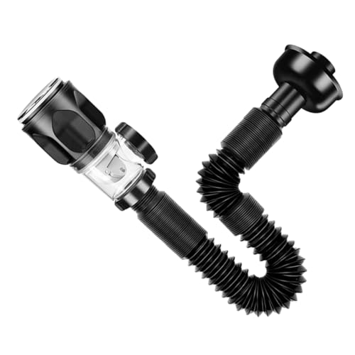 Didiseaon Universal Flexible Drain Hose for Kitchen Sink and Wash Basin Sturdy Sewer Pipe Connector for Bathroom 1.5m Extension Drain Tubing Easy Installation Compatible Standard Sink Parts