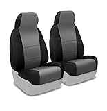 Coverking Custom Fit Front 50/50 Bucket Seat Cover for Select Toyota Tacoma Models - Spacermesh 2-Tone (Gray with Black Sides)