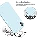 Vooii iPhone Xs Case, iPhone X Case, Soft Liquid Silicone Slim Rubber Full Body Protective iPhone Xs/X Case Cover (with Soft Microfiber Lining) Design for iPhone X iPhone Xs - Mint
