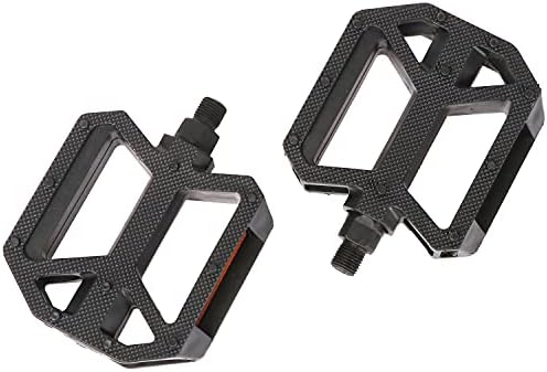 AVASTA Bicycle Pedals BMX Mountain Road City Bike Pedal, 1/2-Inch Boron Steel Spindle with Reflector Replacement Non-Slip Lightweight