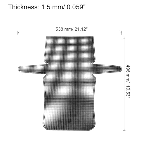 Image of MECCANIXITY 2Pcs Plastic Mesh Canvas Sheet 6 Count 41.2 cm / 16.2 inch for Crochet Bag Making Crossbody Bag Blank Canvas for Embroidery Needlepoint, Bag, Knit Crochet Mesh, Black