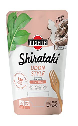Miyata Shirataki Udon Style, Nudeln aus Konjakmehl, 6er Pack (6 x 270g)