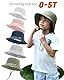 FURTALK Baby Kleinkind Kinder Sonnenhut UV-Schutz Fischerhut Jungen Mädchen Verstellbarer Faltbare Sommer Strand Sonnenschutz Bucket Hat mit Breite Krempe