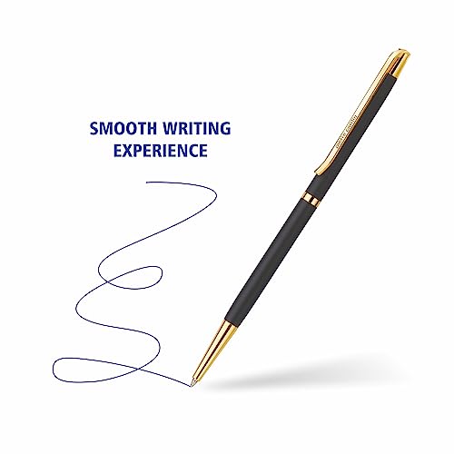 Pierre Cardin Musk Gold Premium Ball Pen With Twist Mechanism | Luxurious Matt Black Slim Body Design with Long Gold Finish Clip | Ideal For Christmas, New Year & Corporate Gifting - Image 4 thumbnail