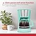 Holstein Housewares HH-0914701I 5-Cup Coffee Maker, Mint, 9.8x10x5.7