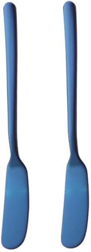BIUDECO Esparcidor de mantequilla para desayuno, espátula de acero inoxidable, espátula, raspador de jalea de metal, esparcidor de mantequilla de