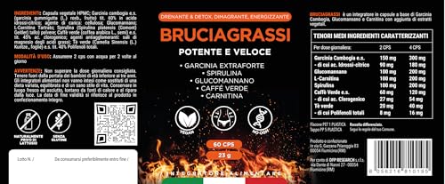 BRUCIA GRASSI POTENTI VELOCI (DIETA DIGITALE INCLUSA)- 60 Pillole Dimagranti Veloci e Efficaci Vegetali, Drenante Forte Dimagrante Anticellulite Detox, Dimagrante Forte Veloce Donna e Uomo, 100% Vegan - 6