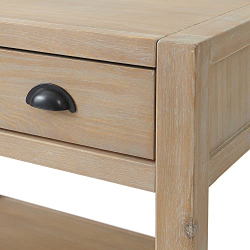 Arden 2-Drawer Wood Nightstand, Light Driftwood Finish Perfect for Modern Rustic, Boho or Traditional Bedroom, Functional and Stable Storage, 28W x 19D x 26 3/8H by Alaterre Furniture - Image 5