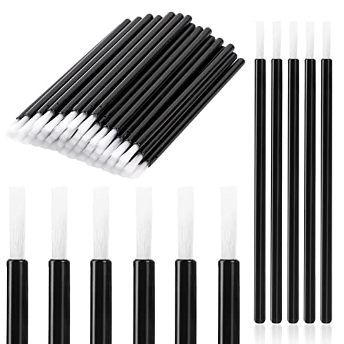 50 Pcs Lipstick Gloss Wand Brush Disposable Makeup Lip Brushes Lip Brush Applicators Nail Brush Lip Applicator For Makeup Painting Cookie Paint Brushes (Black) #TOP20