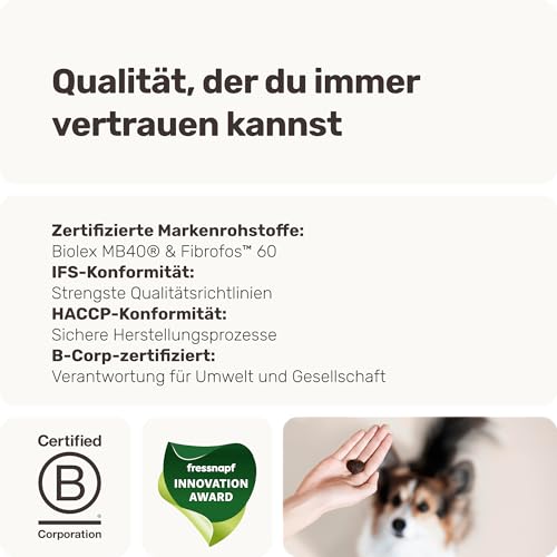 9 in 1 Analdrüsen Leckerli für Hunde mit Ballaststoffen - Easy Squeezy 120 Snacks (350g) von mammaly - gegen verstopfte Analdrüse - für festen KOT und natürliche Analdrüsenentleerung für deinen Hund