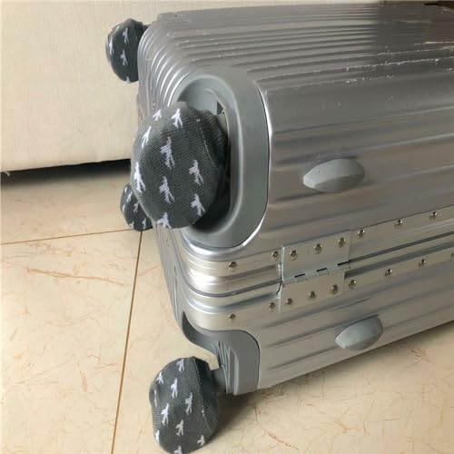 8 Pack Luggage Wheel Cover Socks Full Wrap Fabric Protector Universal Sleeve Case for Suitcase Prevents Floor Bed Dirt When Storing Travel Spinner Carry-on Bag3