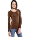 Clothes Effect Women's Plain Long Sleeve T-Shirt Crew Neck