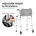EldHilfe Walker Tray 20.47 * 10.23in, Detachable Tray, Foldable Tray and Walker Accessory Tray Table are Suitable for Side Rodless Walker Aid, with Two Cup Holes, Tool Free Installation