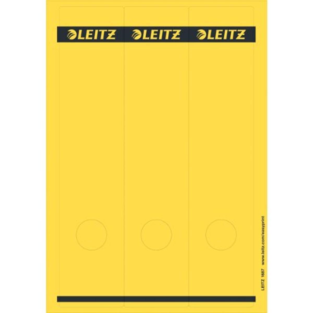 Leitz Esselte 16870015 Spine Label Self-Adhesive PC Paper Pack of 75 Yellow