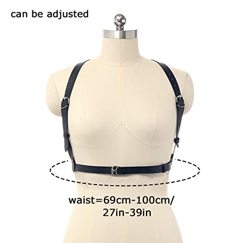 BODIY Plus Size Harness Punk Leather Black Harness Belts Women Fashion Body Harness for Women3