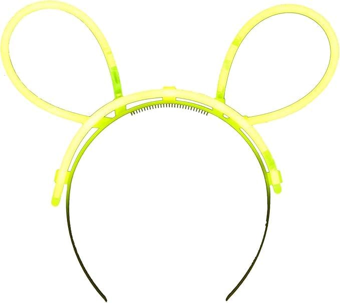 Zac's Alter Ego Set of 5 Glow Bunny Ears Headband Light Up Hairband for Parties Festivals and Hen Nights