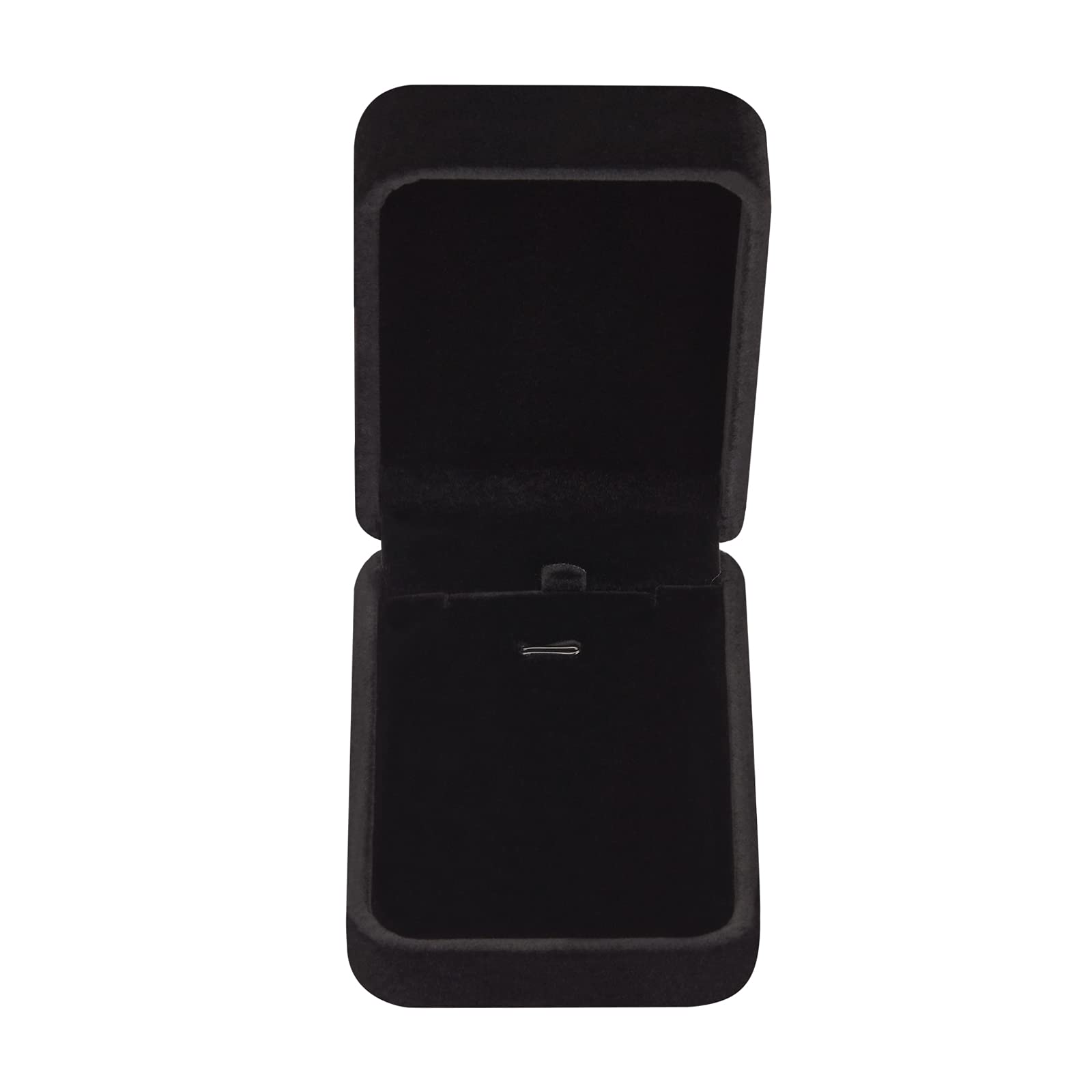 LETURE 3 Pieces Velvet Pendant Necklace Gift Boxes Set, Classic Jewelry Packaging Storage Case, Jewellry Display Box for Wedding, Engagement, Proposal, Birthday and Anniversary (Black)
