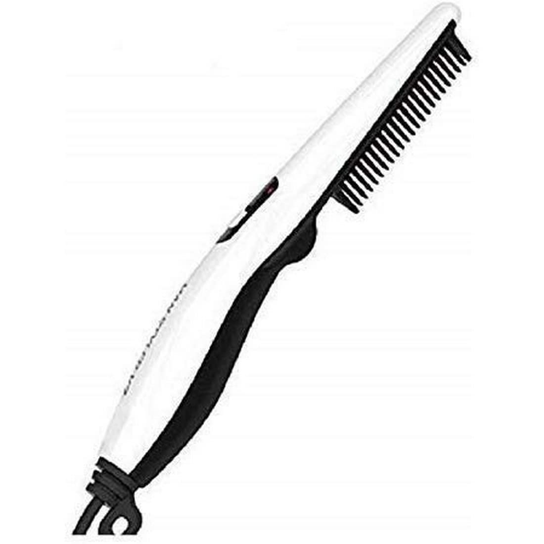 V2 Multifunctional Quick Beard Electric Hair Styler Comb For Men With Side Hair Detangling, Curly Hair Straightening For Beard Style(White)