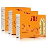 Mit Füllgarantie 3x iSi Einweg-Bierkapseln 10 Kapseln für Bierzapfgeräte