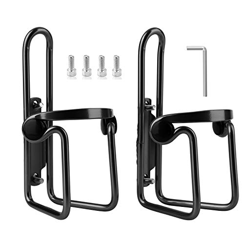 XNJIHWA 2Pcs Portabidón para Bicicletas Bicicleta de Aluminio Portabidones con Tornillo y Hexágono Interior para Bicicletas de Montaña,Sillas de Ruedas