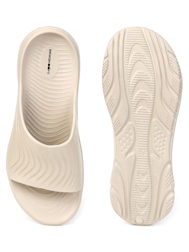 Image of Bewakoof Men's Beige EVA Comfy Sliders
