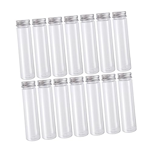 NAMOARLY 30pcs Candy Tube Bottle Chemistry Test Tube Groaning Tube Test Tubes Clear Tube Bottles Science Test Tube Storage Tubes with Caps Mini Candy Bath Salt Tube Pet Plastic