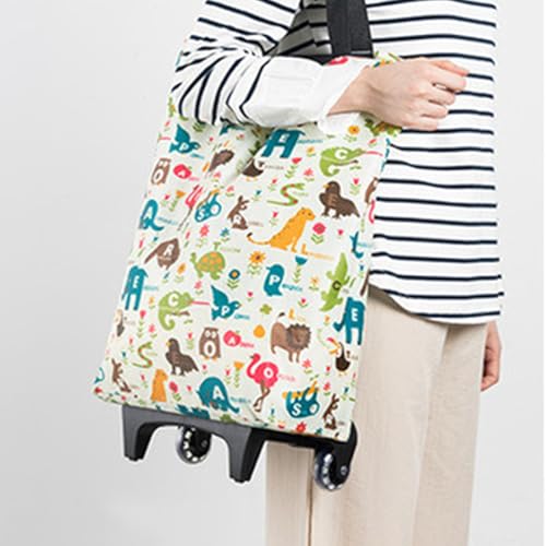 SOUTHJIELING Wasserdichte Einkaufstrolley, praktische Einkaufstasche aus Segeltuch, für den täglichen Gebrauch in verschiedenen Einstellungen – Bild 6